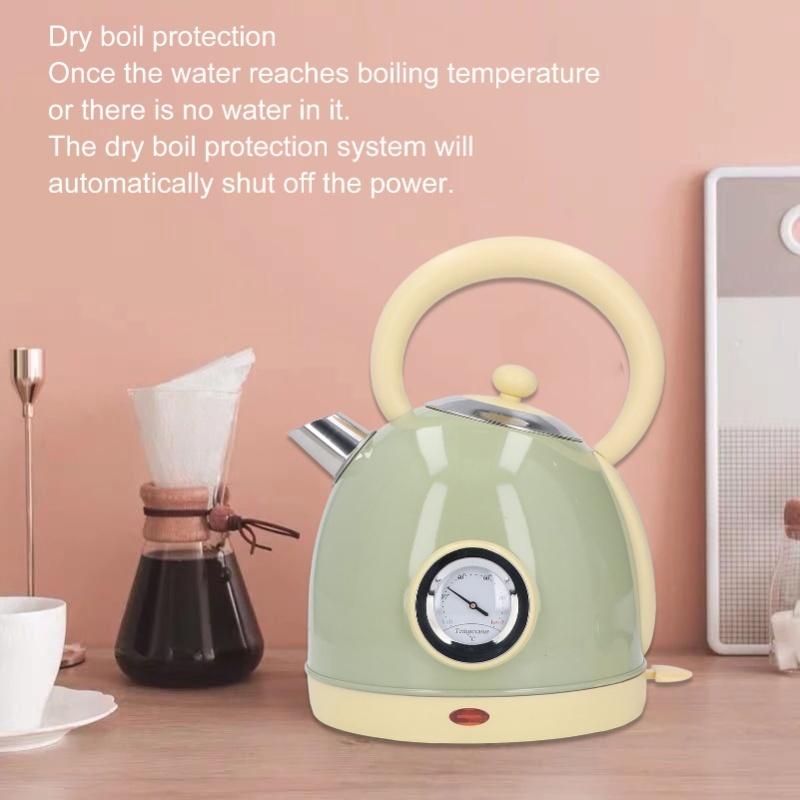 Sphere Electric Water Kettle With Thermometer Small Easy Handle Boiling Teakettle
