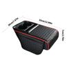 Leather Car Center Console Cover Comfort Armrest Pad Easy Installation Storage Box for Driving Fatigue Reduction