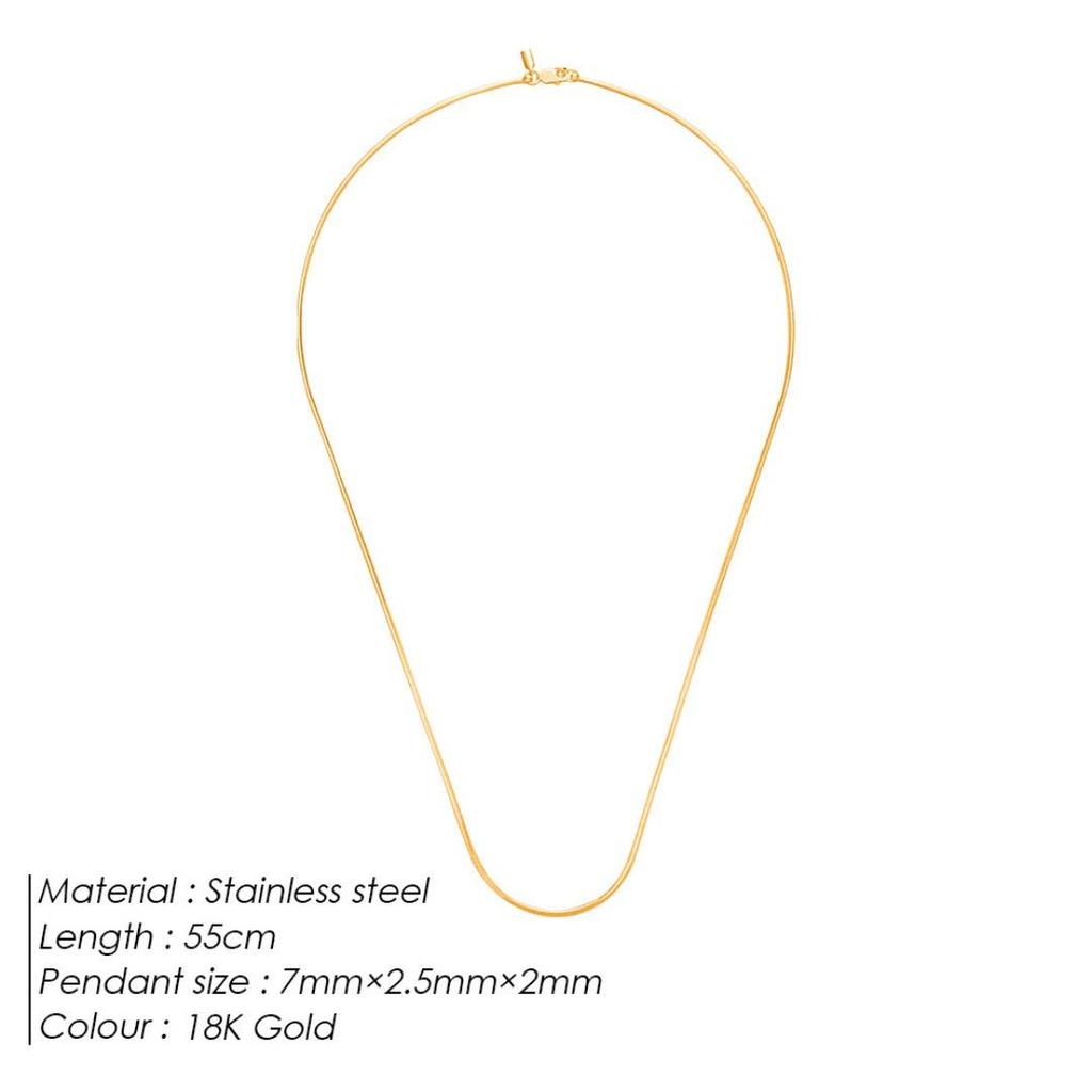 St. Delan Octagonal Hip-Hop Minimalist Necklace - Korean Style Chain for Versatile Fashion.