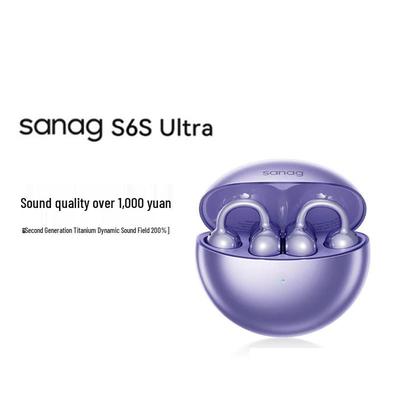 SANAG AI Open-Ear Ear Clip Bluetooth Headset