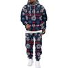 Men's Casual Sweatshirt Set with Pattern for Fall and Winter