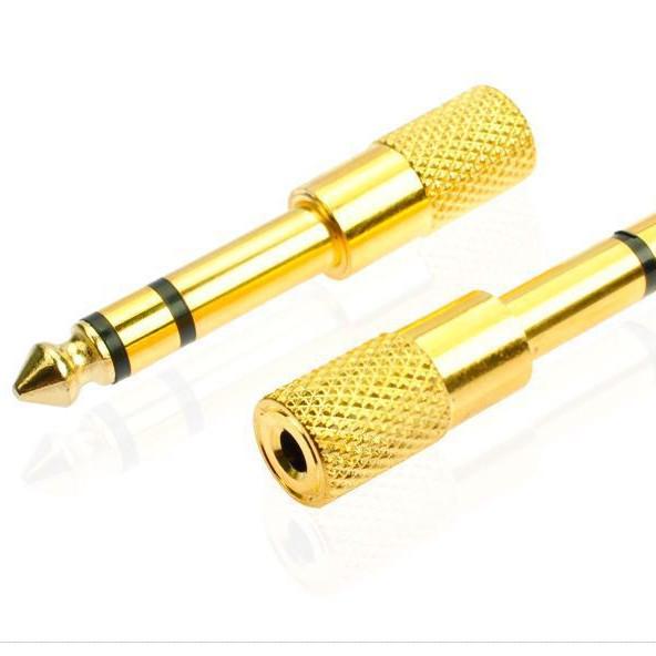 6.5mm To 3.5mm Headphone/Mic Audio Adapter (Male To Female Plug)