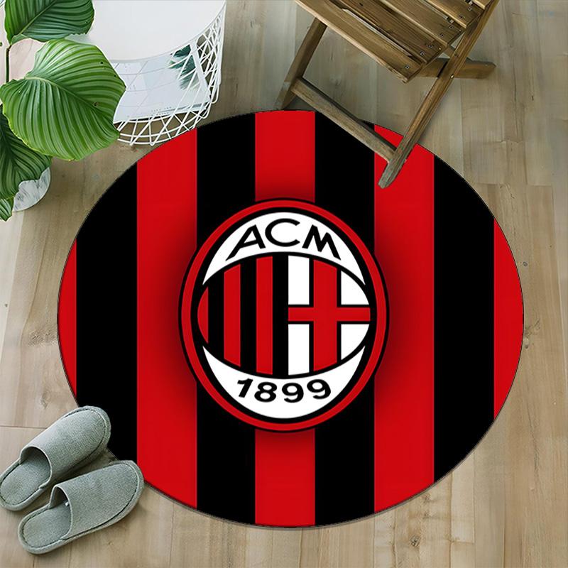 1pc A-AC Milan Carpet, Round Rug, Comfortable, Suitable for Entryways, Living Rooms, Office, And Bedrooms, Christmas Decoration