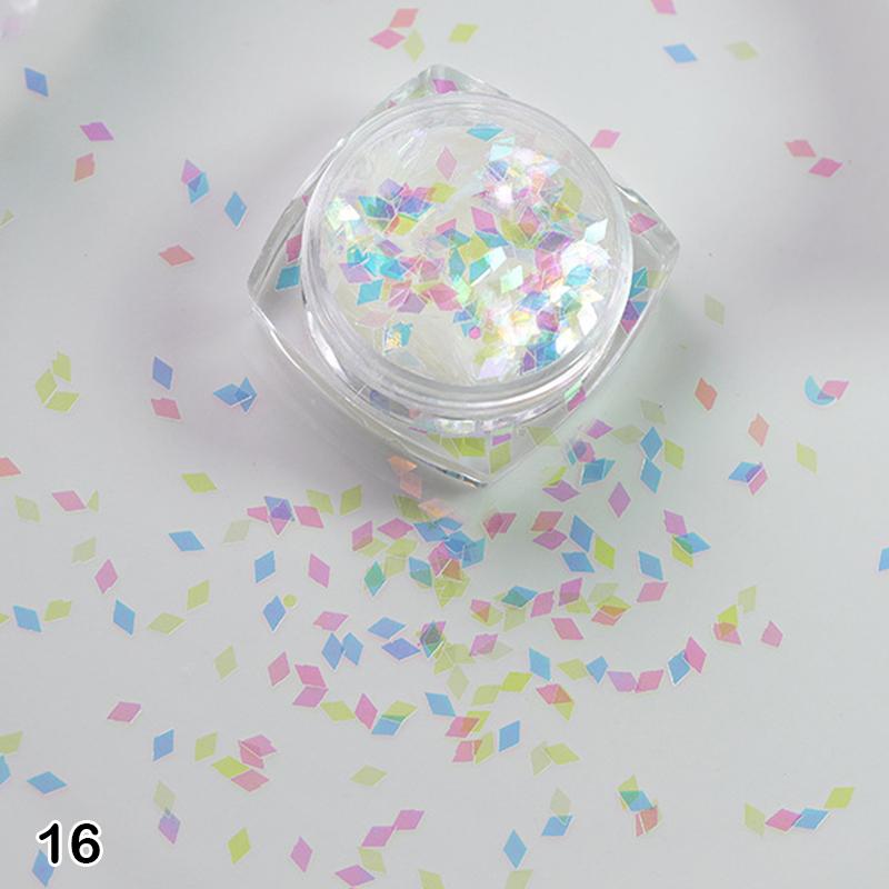 1Box Nail Art Super Glitter Sequins Holographic Northern Nail Art Sequins Lights Laser Flakes Sticker DIY Accessories Manicure