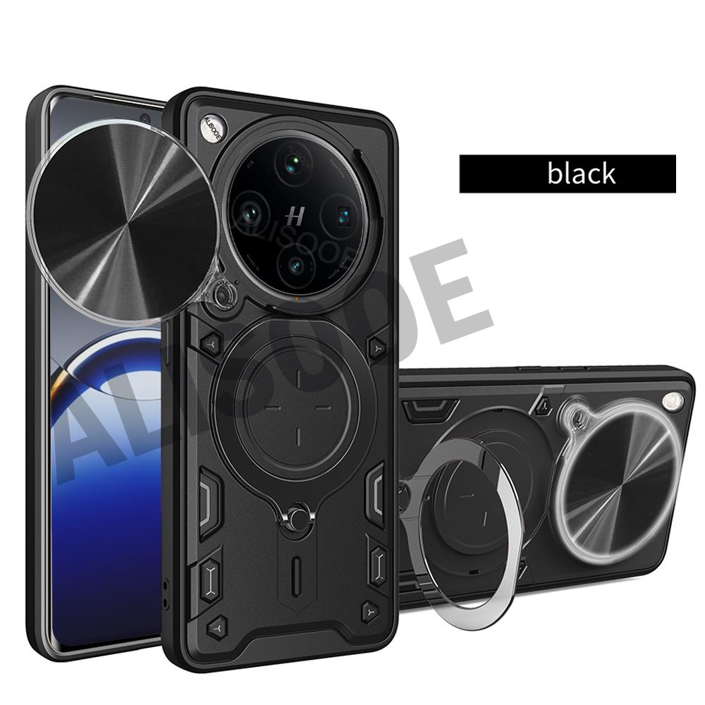 Shockproof Funda for OPPO Find X8 Pro Case Armor Slide Camera Magnetic Ring Stand Phone Cover for OPPO Find X8 5G Capa
