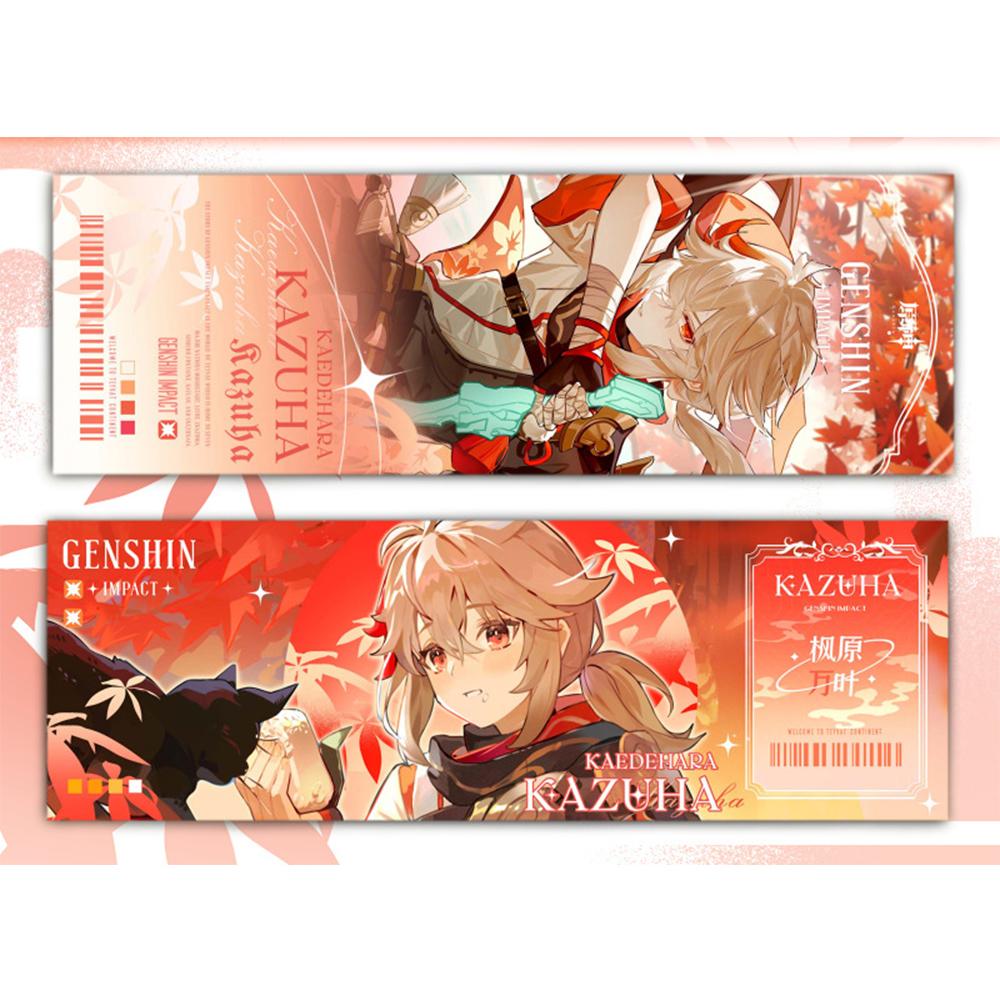Genshin Impact Collection Karty Hry Záložka Furina Neuvillette Wriothesley Laser Oboustranná vstupenka Anime Tarotová karta Dárek