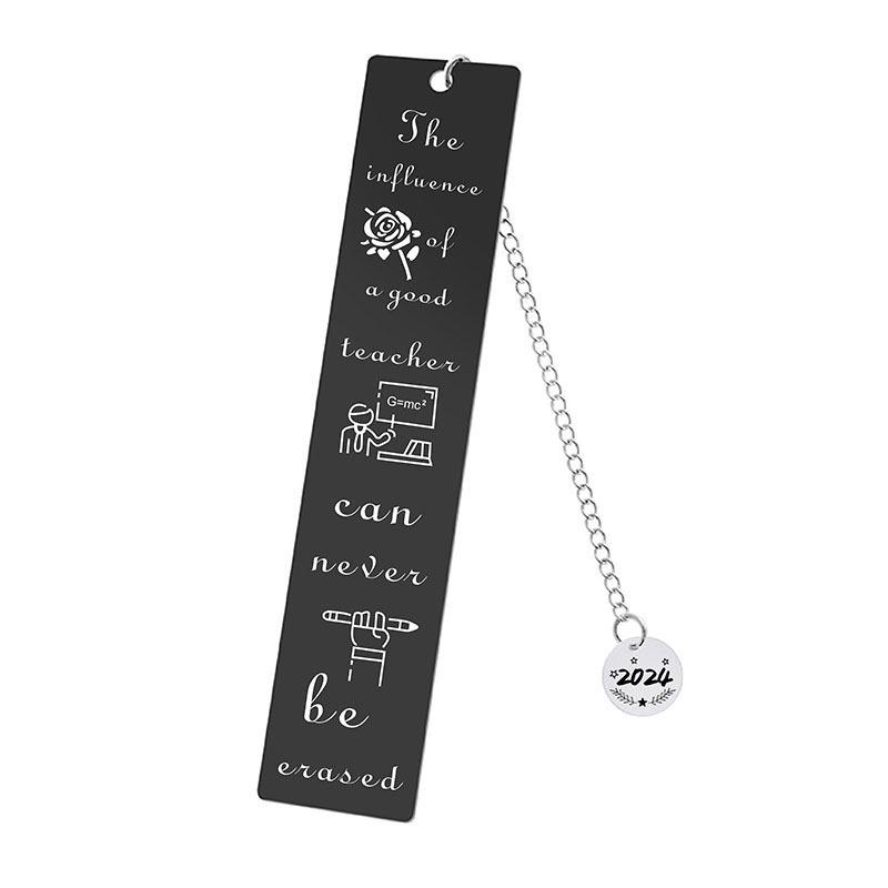 2024 Teacher's Day Engraved Round Pendant Bookmark - Student & Teacher Souvenir Gift