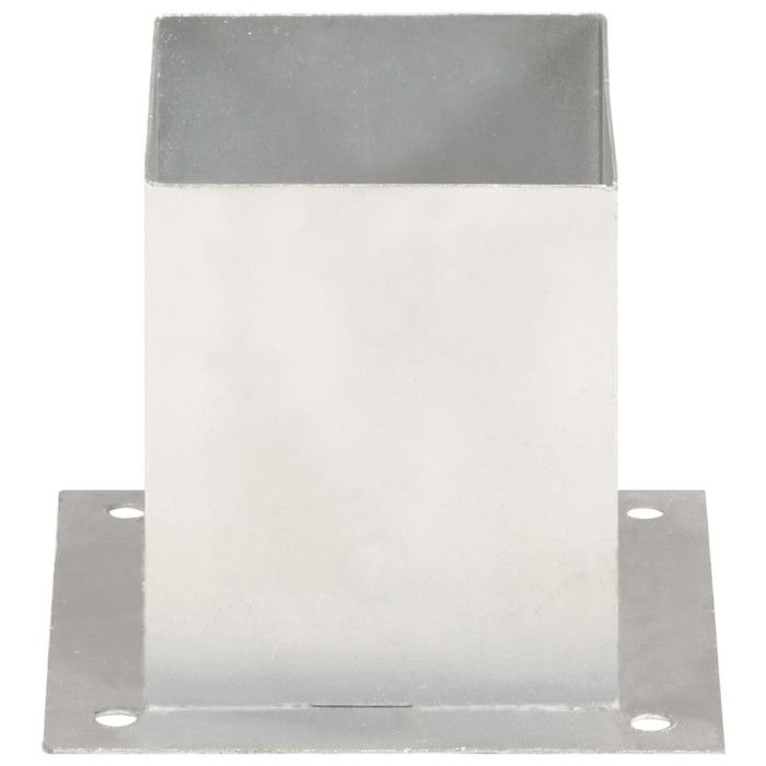 VidaXL Ancres de poteau 4 pcs Métal galvanisé 121 mm