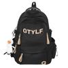 Nylon Backpack with Letter Pattern for Men and Women School Travel Laptop Daypack