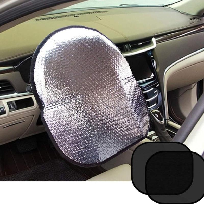 Universal Car Steering Wheel Sunshade Cover Heat Resistant Aluminum Foil Protectors For Most Vehicles