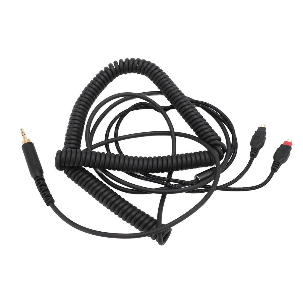 Coiled Headphone Cord Replacement with 3.5mm Plug and 6.35mm Adapter for Sennheiser HD650 HD660 S HD