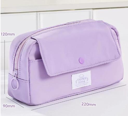 Multifunction  Large Capacity Flip Top Pen Pouch Pencil Stationery Box Bag