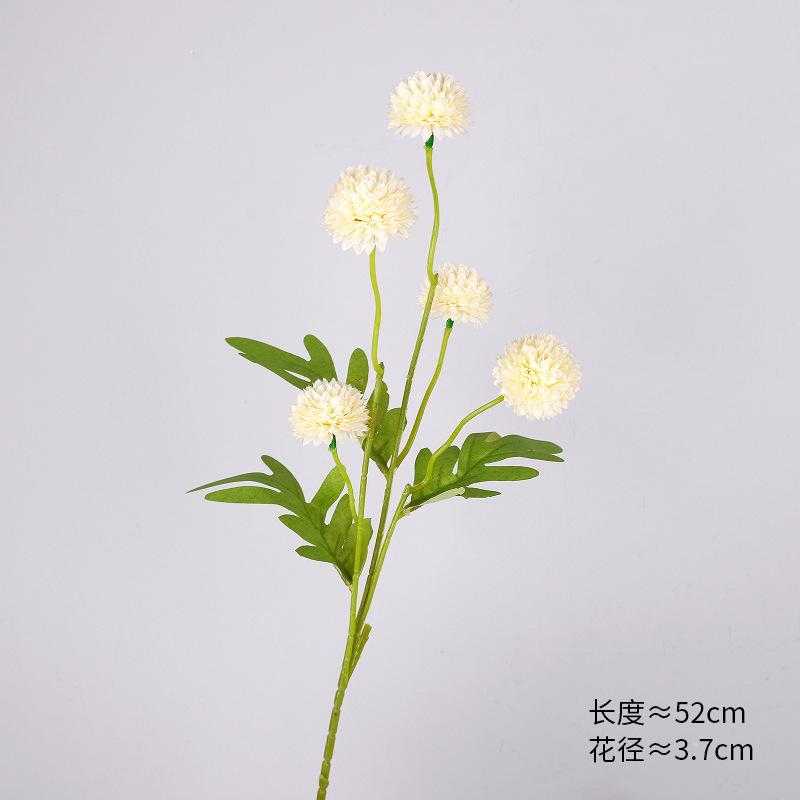 Single ball chrysanthemum home desktop photography fake flower decorative bouquet