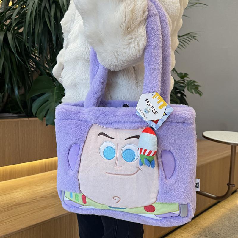 Genuine Stitch Plush Bag Cute Large Capacity Woody Autumn And Winter Plush Shoulder Bag Sullivan Tote Bag Book