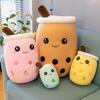 Popular Plush Toy Simulation Bubble Tea Cup Doll Cute Fruit Doll Large Throw Pillow
