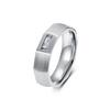 Unisex Geometric Faceted Titanium Steel Ring Minimalist Angular Cut Band Niche European American Street Style Fashion Jewelry
