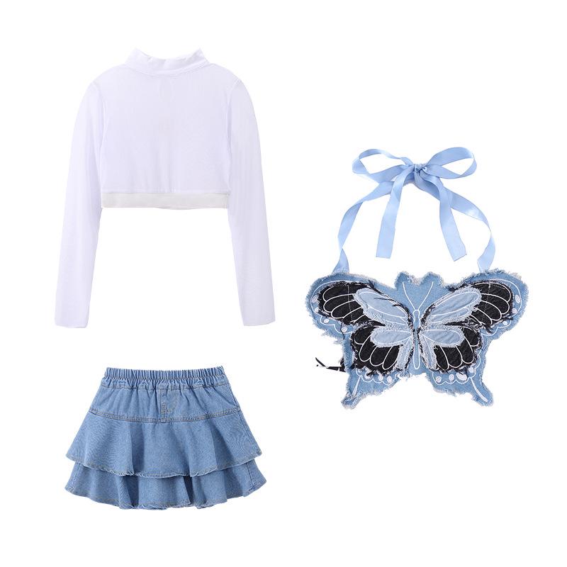 Girls' Japanese Street Dance Jazz Costume - Children's Hip-Hop Performance Outfit