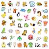 50Pcs Graffiti Sticker Waterproof Clear Printing DIY PVC Cute Cartoon Animal Pig Pattern Laptop Skateboard Decal Stationery Supplies