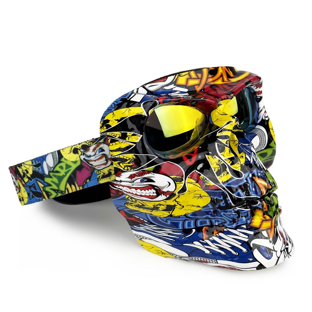 Glasses Water Turning Ghost Head Goggles Mask Motorcycle Riding Mask Windproof Warm Outdoor Protection