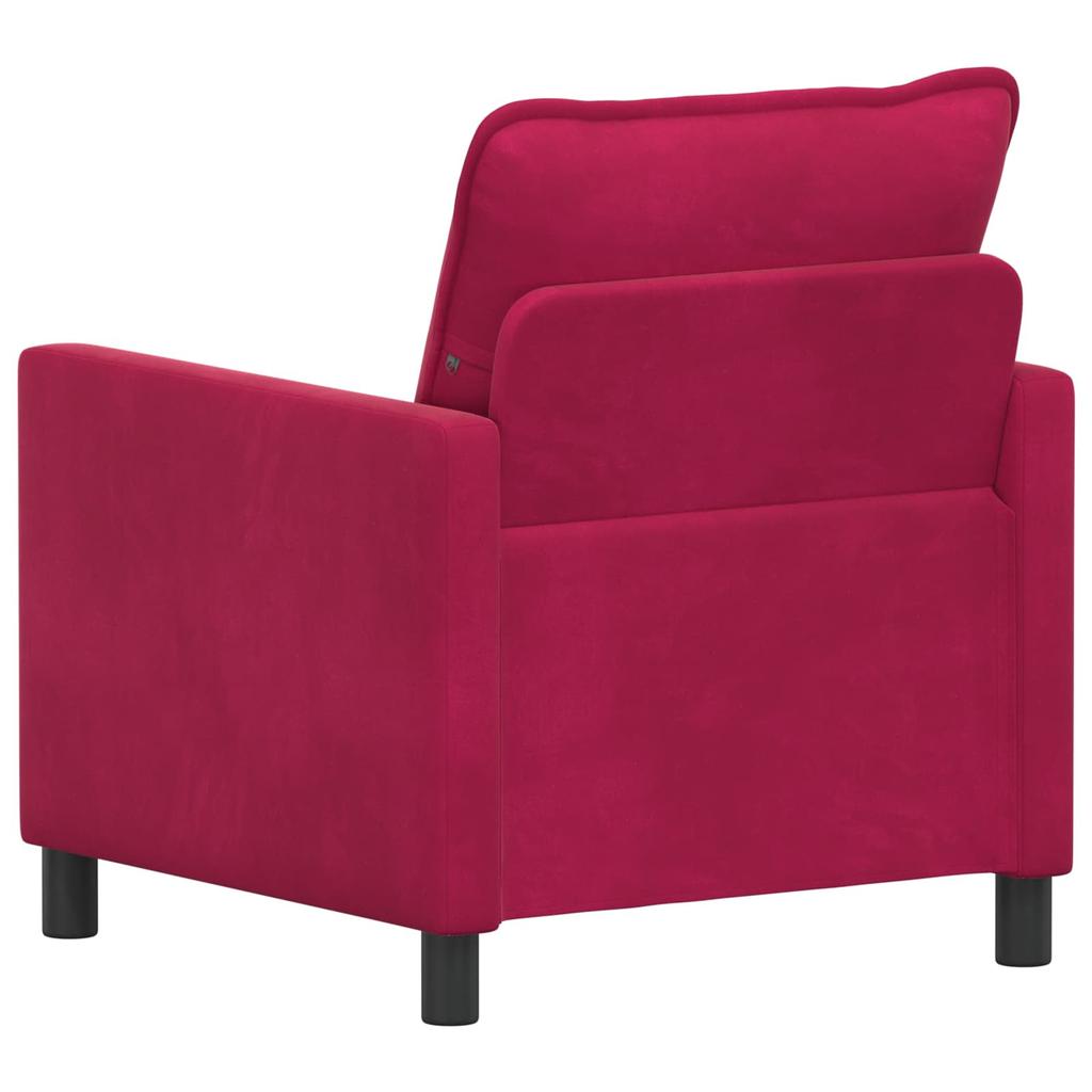 Sofa In Wine Red 76 X 81 X 87.5 Cm Velvet