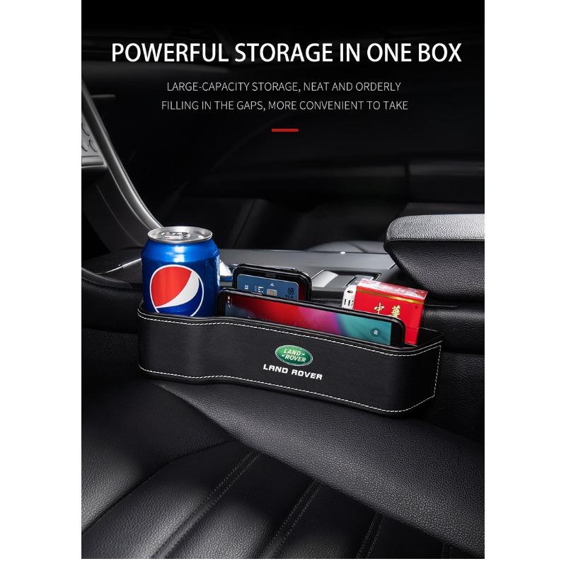 2 Stück Autositz Organizer Ritzen Aufbewahrungsbox Spalt Schlitz Autozubehör für Land Rover Discovery Range Rover Evpque Defender Auto Brillenhalter Rover L322 L405