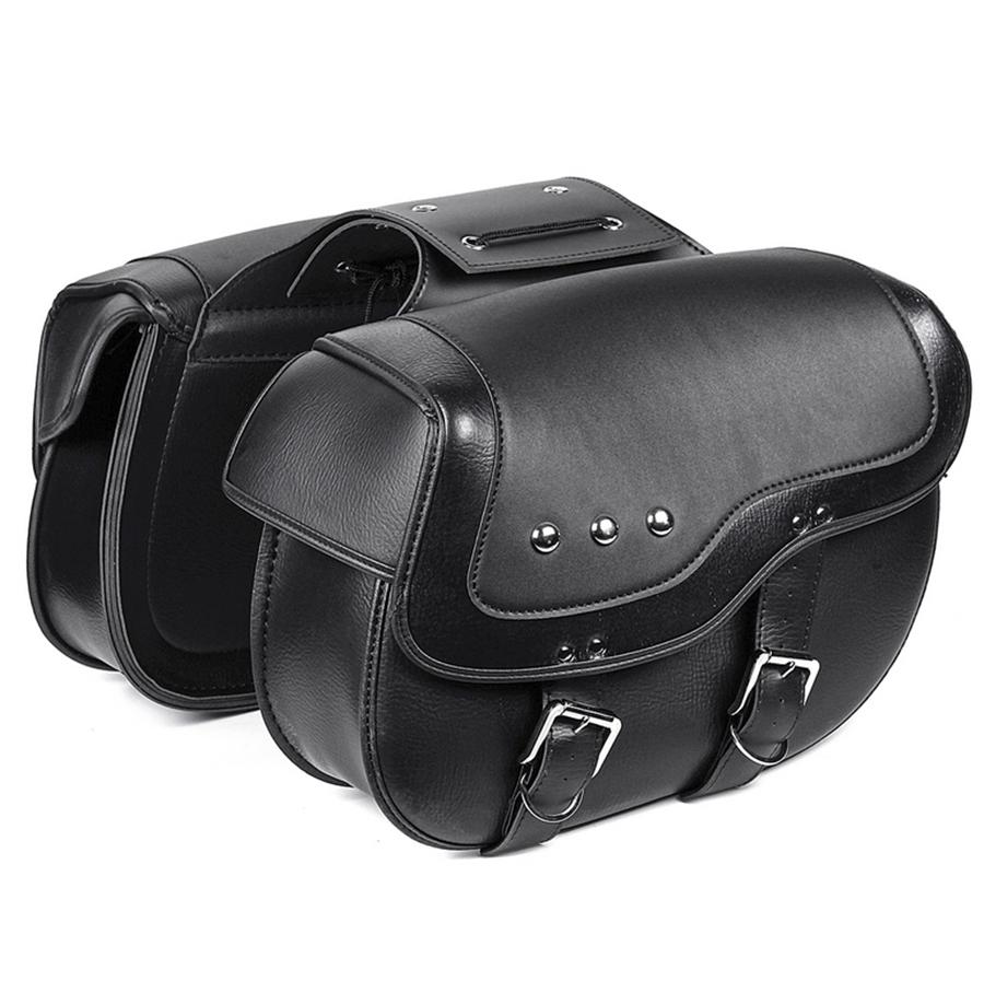 2pcs PU Leather Saddlebags Universal for Harley Honda Suzuki Yamaha