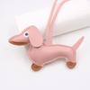 +Cartoon Leather Sausage Dog Hand Rope Bag Pendant Phone Case Accessories Pendant Car Dog Keychain