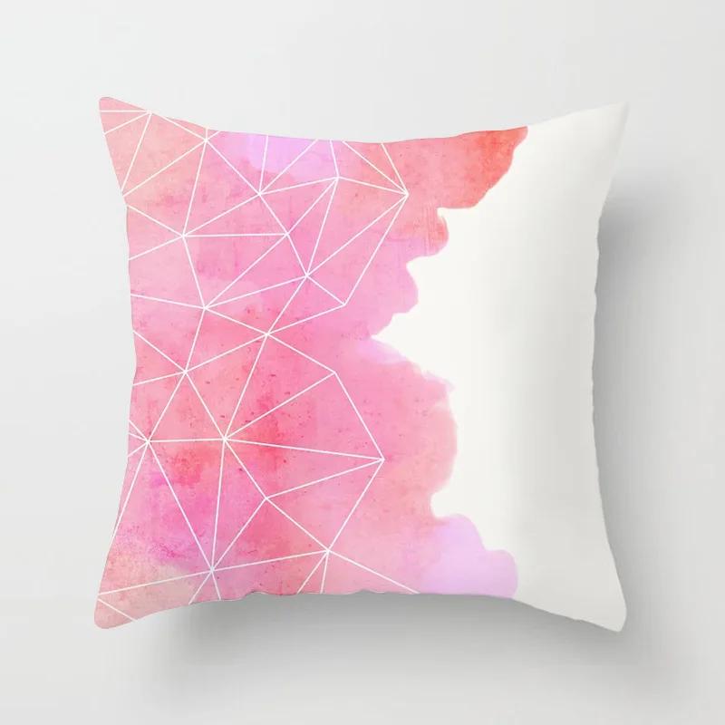 Bedroom Living Room Sofa Office Cushion Cover Pillowcase Pink Sky Cloud Pillow