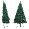 VidaXL Sapin de Noël artificiel moitié avec support Vert 180 cm PVC