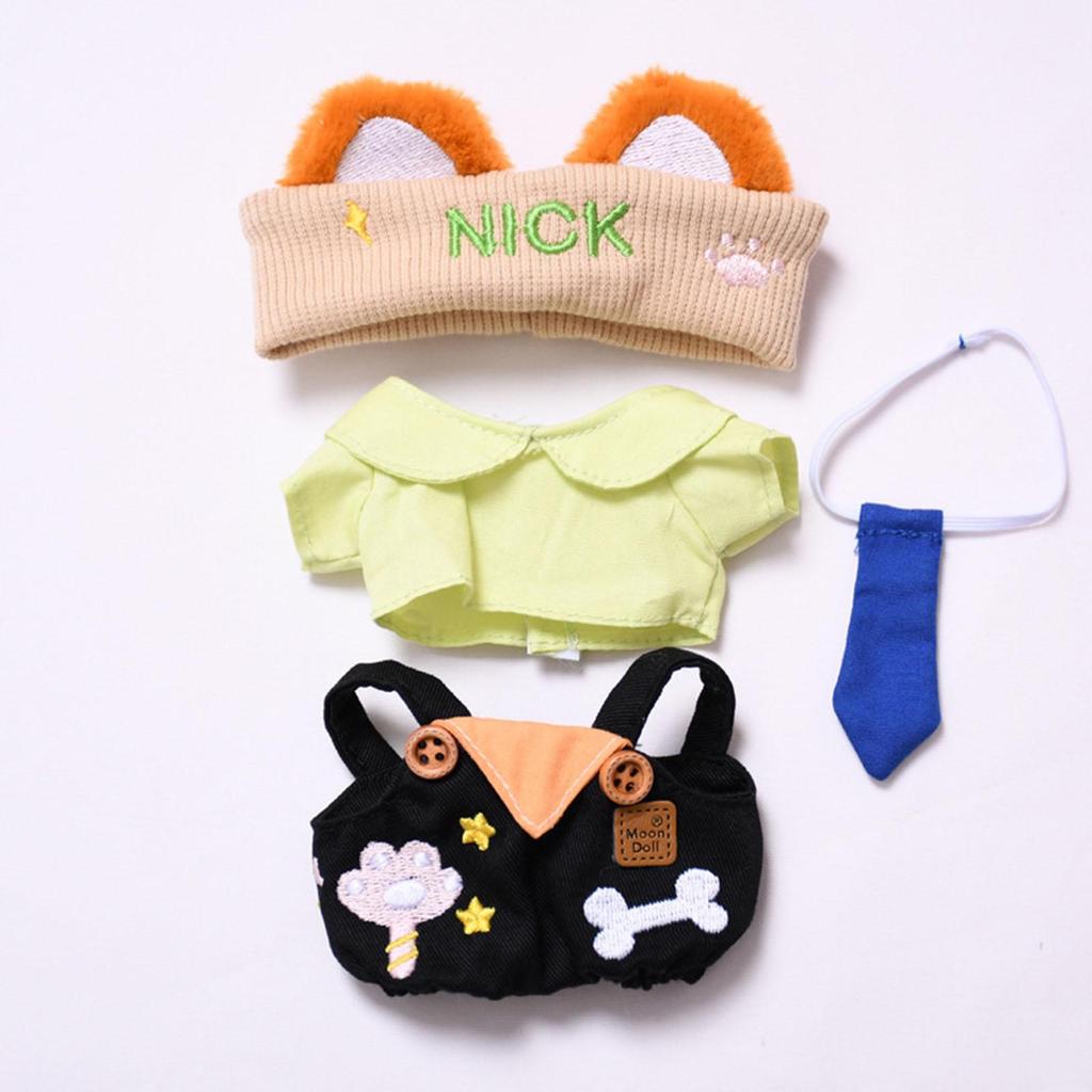 17cm Mini Doll Clothes Set Daily Wear Shirt and Overall Pants for 15cm and 17cm All Doll DIY Supplies Party Favor Kids Toy