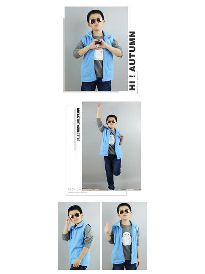Mushroom Rabbit Boys' Fleece Vest - Spring/Autumn Style