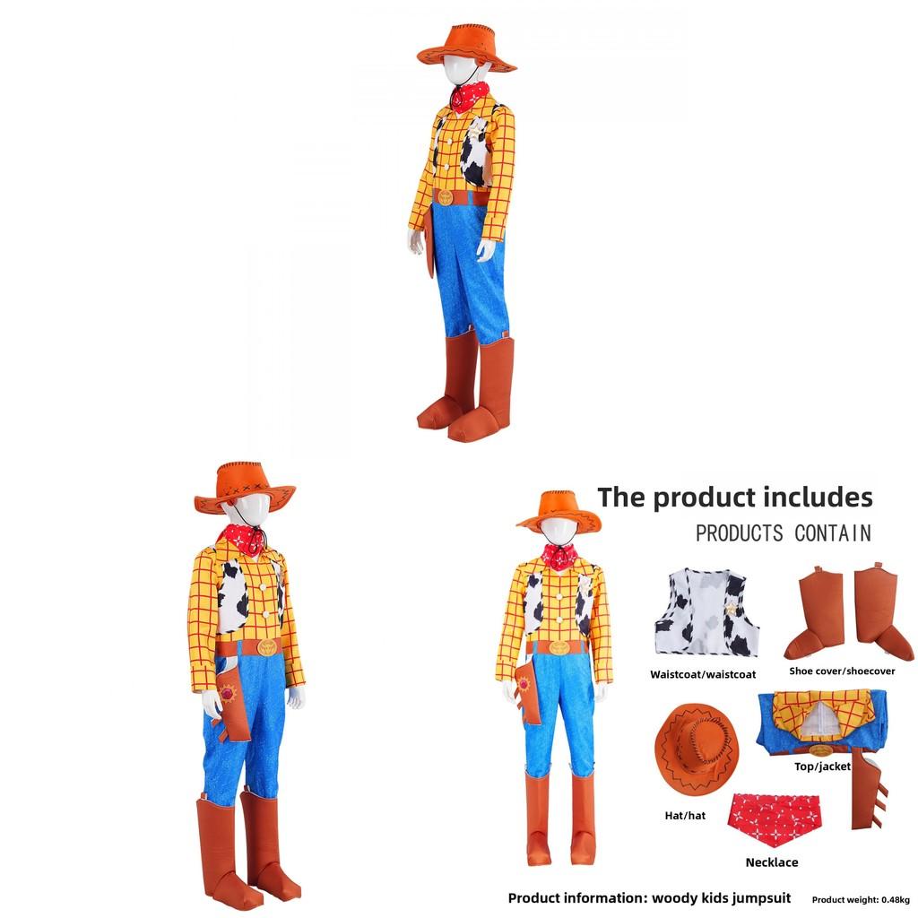 Disfraz Cosplay de Woody de Toy Story con Tejido de Poliéster para Role Play de Anime Adultos