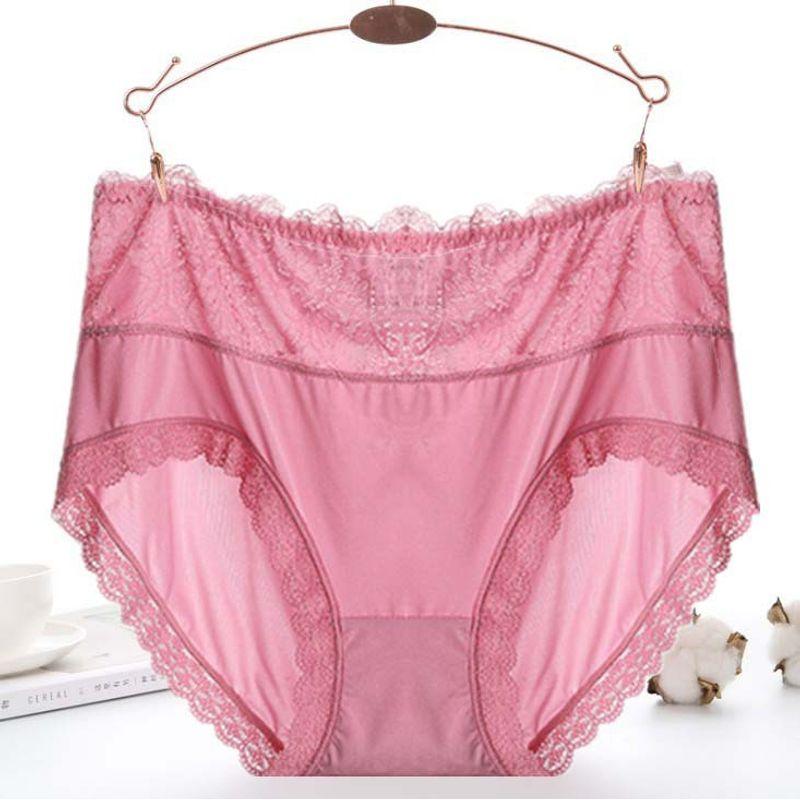 

250 Модные трусики с высокой талией Gatte больших размеров 150,00 кг Полная девушка Сексуальные сетчатые шорты Кружево Ледяной шелк Женские трусики 039 Peach F4 (Recommendation 160-200)