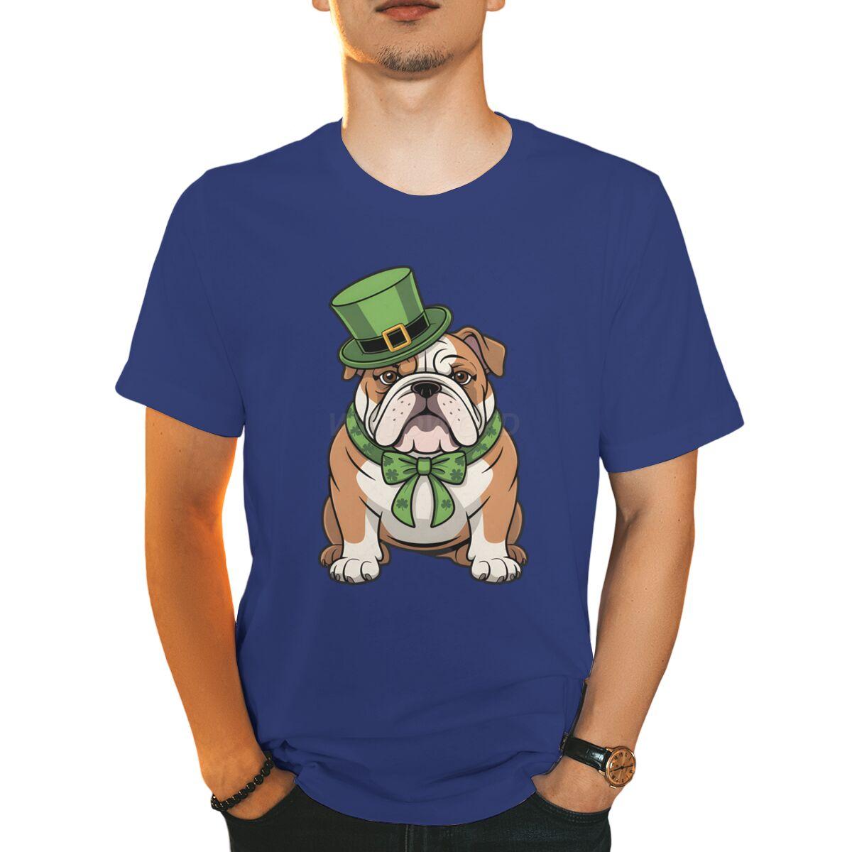 Unisexs Womens St Patricks Day Shirt Lucky Irish Shirt St Patricks Day Dog Graphic Tee French Bulldog St Patricks Day Top S