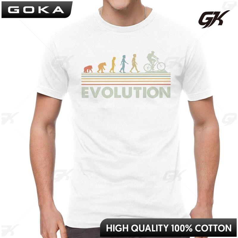 Funny Mountain Bike Evolution T Shirt Men Printed Graphic Short Sleeve Tshirts MTB Biker Cyclist Tee Top Unisex Clothes