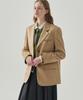 DRAWFIT WOMEN Double-Welt Suede Single Blazer [Ash Cream]