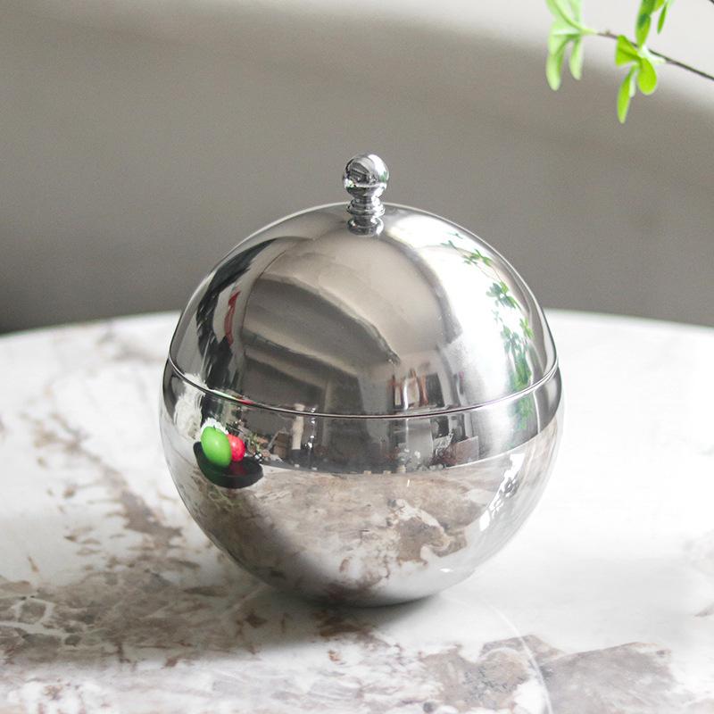 Modern Light Luxury Storage Jar Ornaments Model Room Sales Office Hotel B&B Creative Bird Ball Storage Box Jewelry