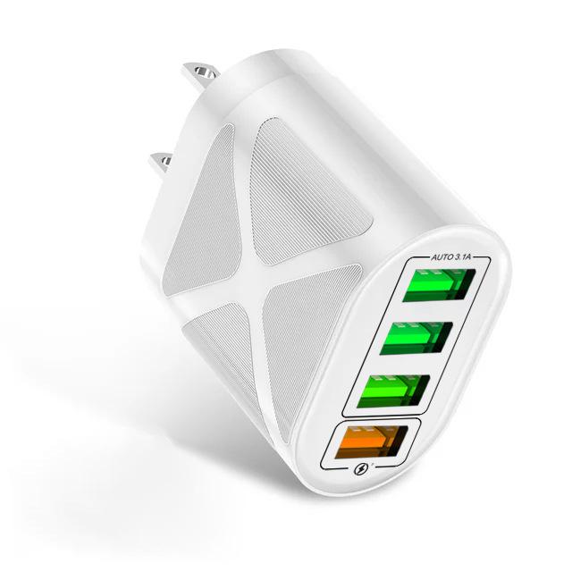 PD33W QC3.0 Multi-Port 65W GaN Fast Charger, 9V/12V US Standard