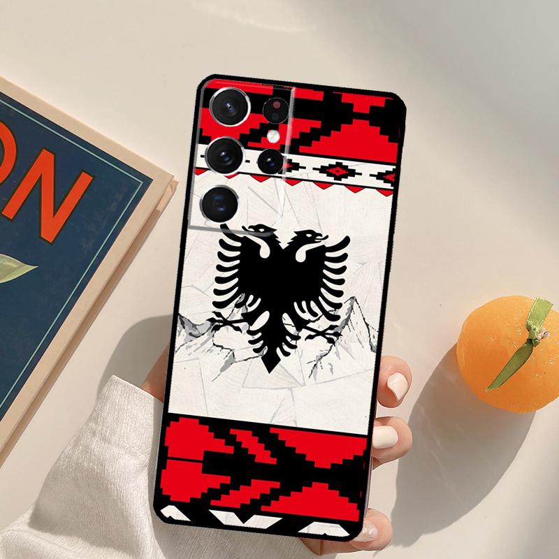Albanien Albaner Flagge Handyhülle Für Samsung Galaxy S25 S26 Ultra S20 S21 S22 S23 S24 Plus S10 S25 FE Rückabdeckung