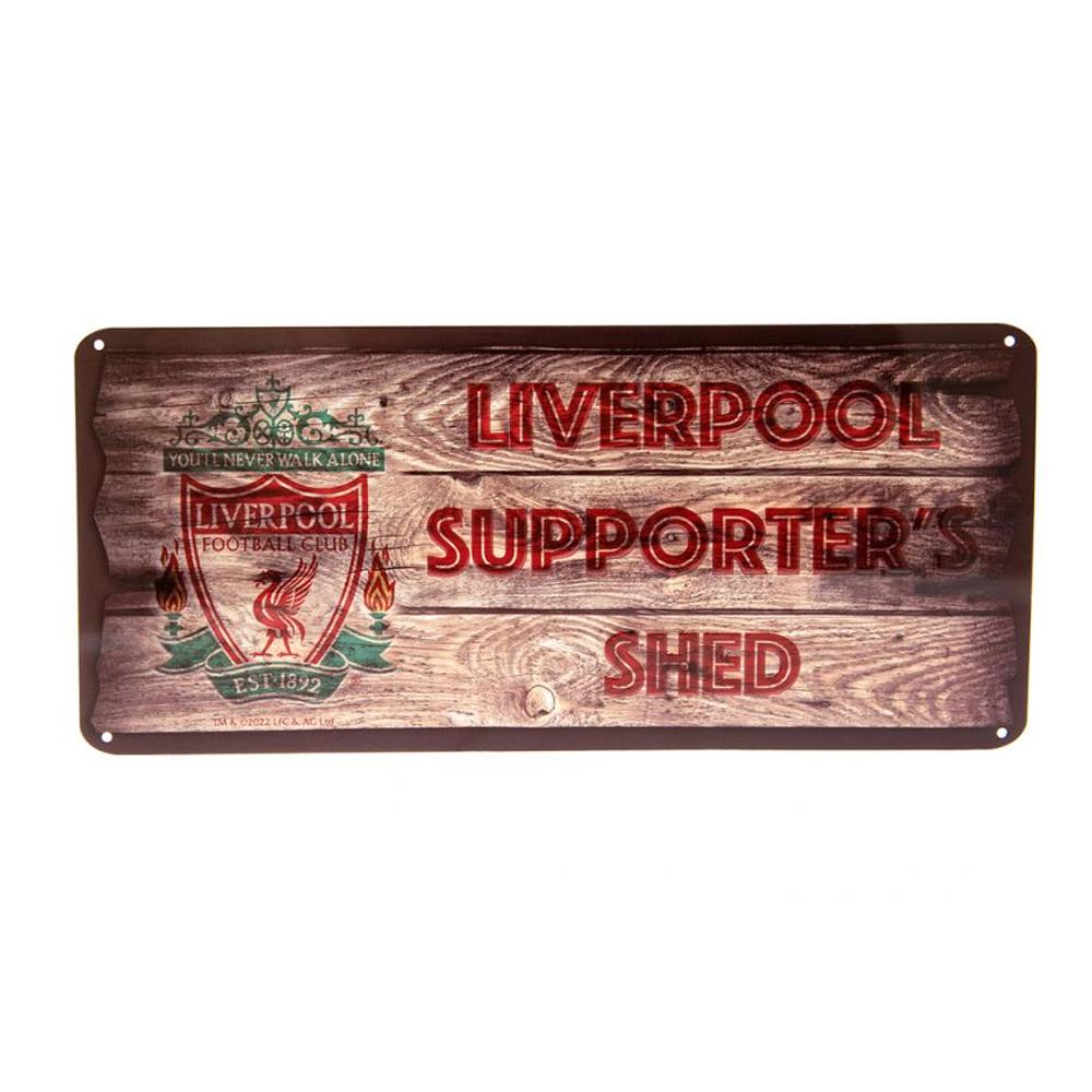 Liverpool FC SupporterÂ´s Shed Metal Plaque