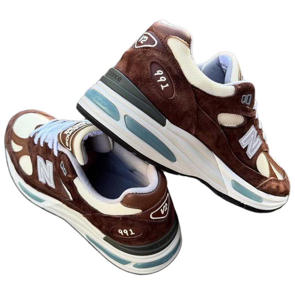 New Balance Verdy X Dsm X  Nb 991 V2 Classic Versatile Running Shoes Men sneaker Brown U991VK2