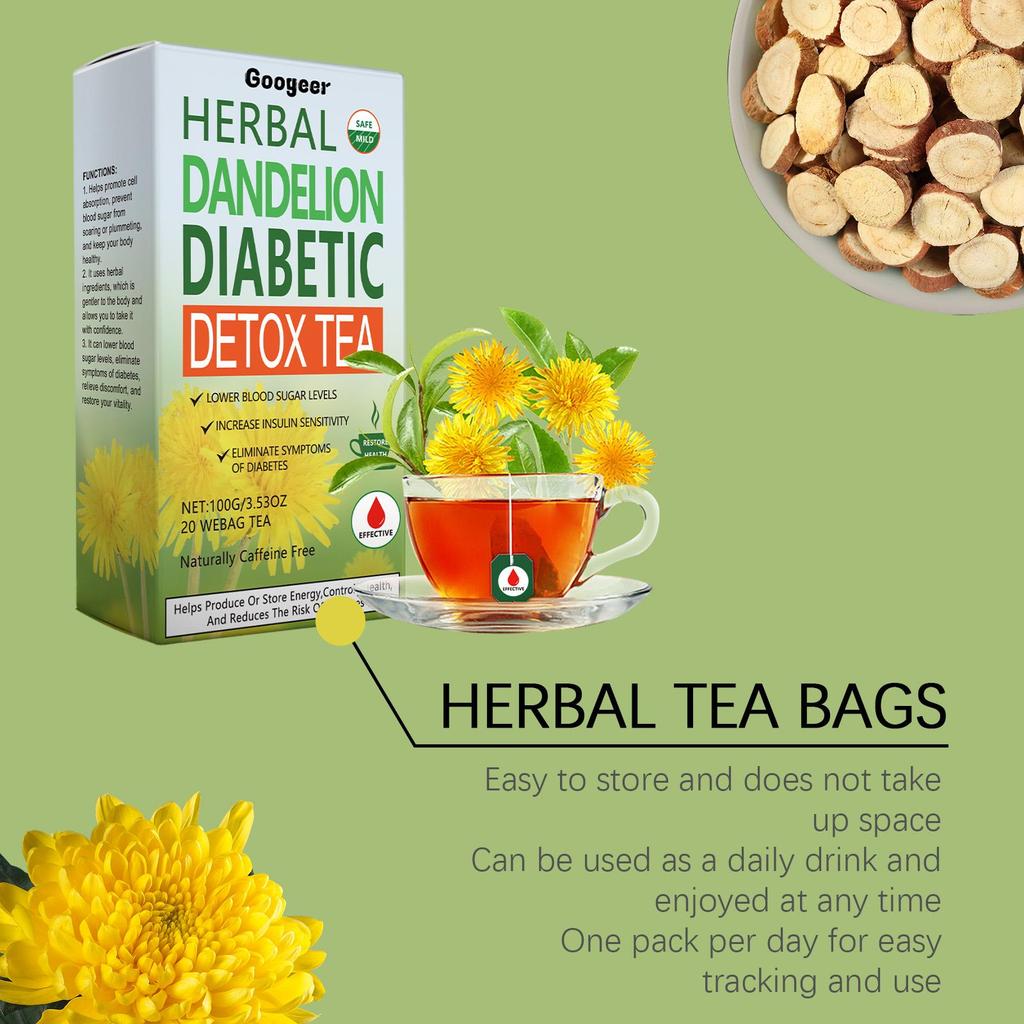 Herbal Detox & Balancing Tea Bags, Premium Herbal Blend for Overall Wellness