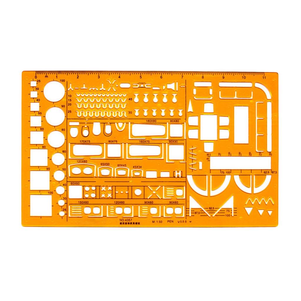 Architectural Templates Stencil Drafting Tools Ruler Building House