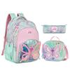 Zaini Scolastici per Bambine Set Borsa Scolastica con Borsa Pranzo Astuccio Zaino per Studenti Elementari Borsa Libri Carina