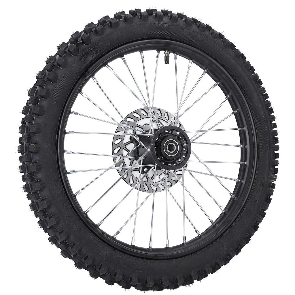 17 Inch Front Wheel Rim Tire Assembly 70 100 17 2.75 17 Tire Inner Tube 12mm Axle Includes Brake Rotor for 125ml 140ml
