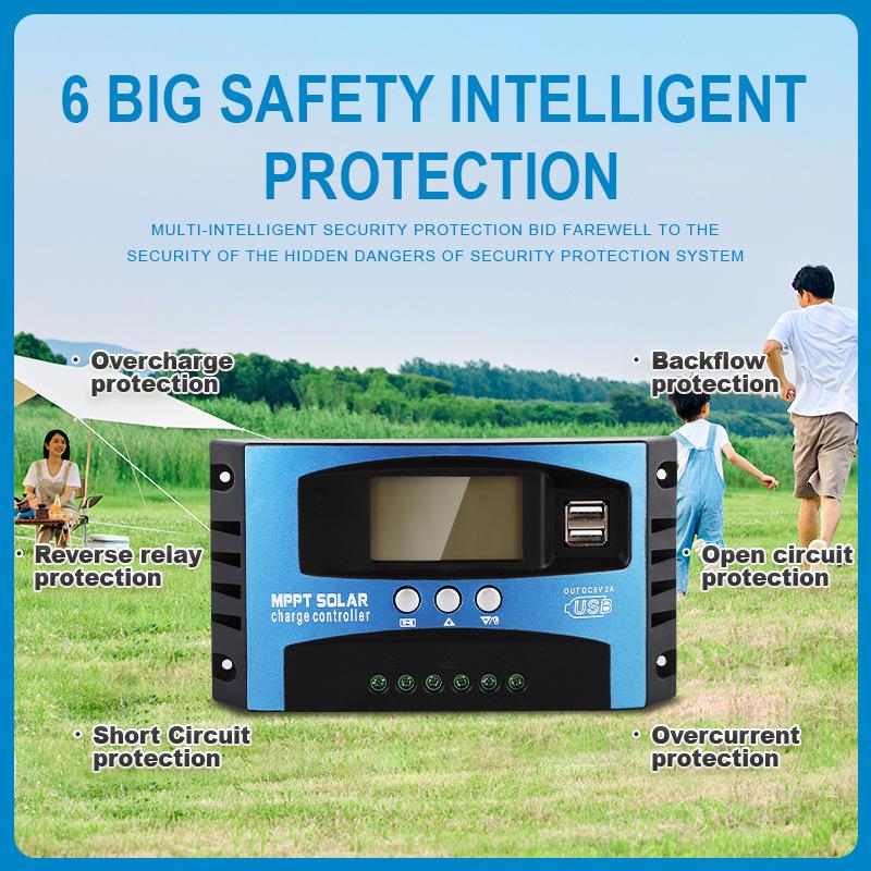 Cross-border Solar Controller: 12/24V Auto Identification MPPT for Photovoltaic Power Charging