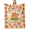 1pc Capybara Pattern Blanket Gift Suitable for Both Girls And Boys Perfect for Living Room Sofas Bedroom Bedding Flannel Blank