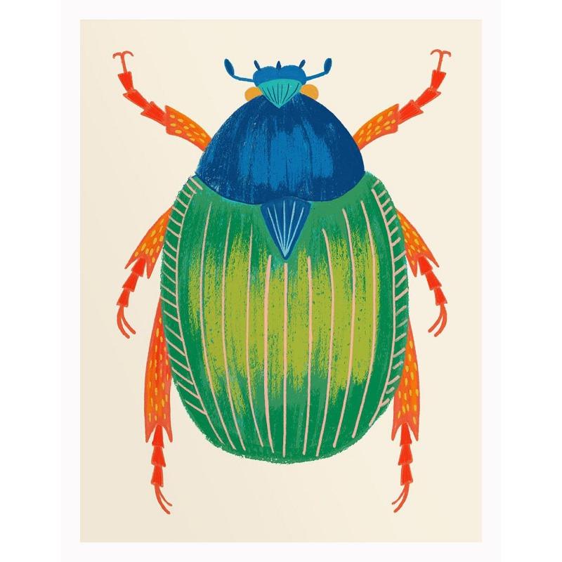 Interesting Retro Natural Cartoon Insect Art Poster Canvas Printing Living Room Bedroom Children's Room Home Decoration Gift