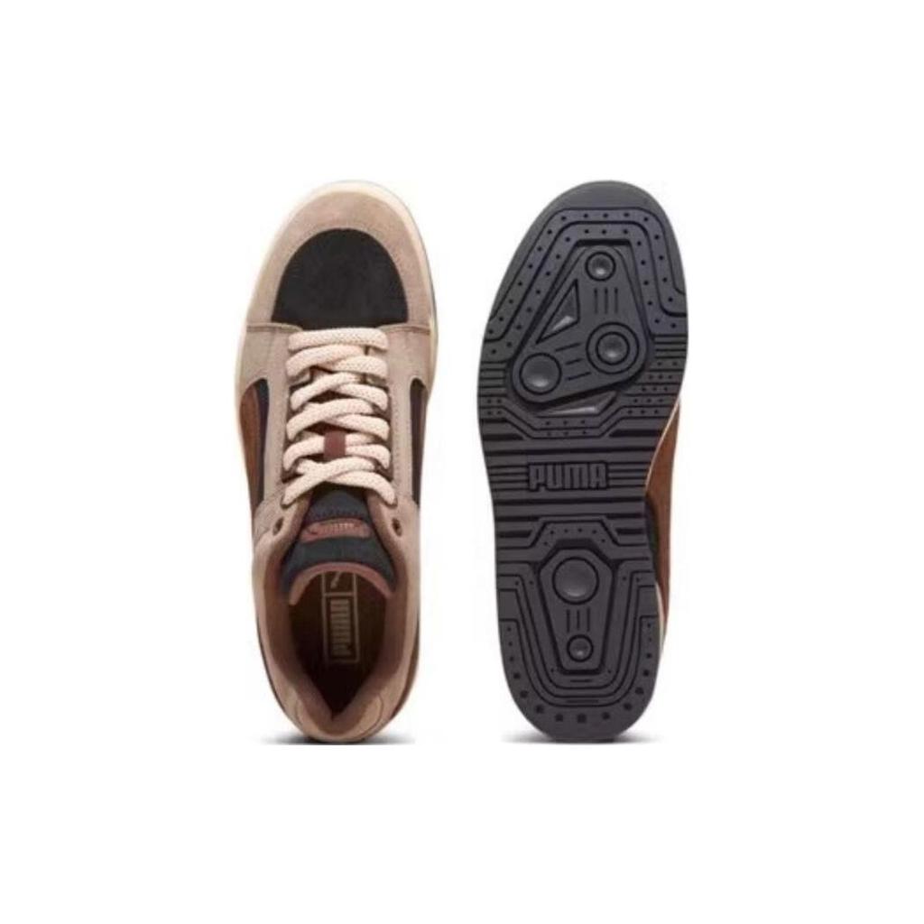 Puma Slipstream Versatile Casual Shock Absorbing Durable Low-Top Sneakers Unisex Sneakers Brown Black 393131-01
