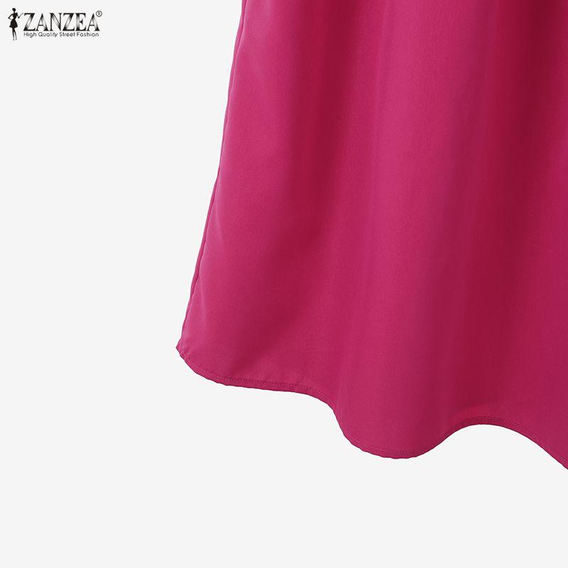 ZANZEA Women Short Sleeve Blouse and Long Skirts Summer Two Piece Suit Sets